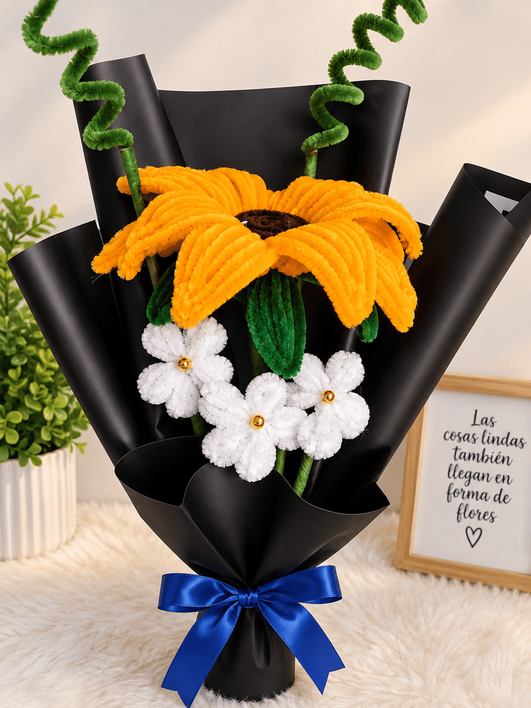 Flores en limpiapipa